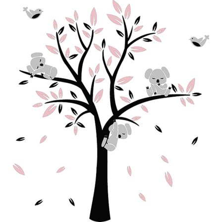 Koala Tree Lasten Huoneen Puu Seinätarrat