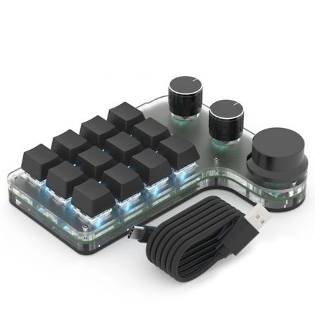 Programmering Makro Anpassad ratt tangentbord RGB 3 tangent kopiera klistra in mini knapp Photoshop spel tangentbord