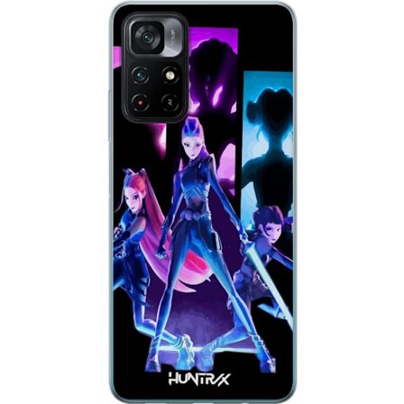 Kompatibelt Mobildeksel til Xiaomi Xiaomi Poco M4 Pro 5G Futuristisk jente gruppe illustrasjon med neonlys og sterke farger i sci-fi estetikk