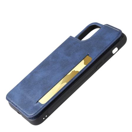 iPhone 11 Pro Max - Skyddsskal med Korthållare Mörkblå