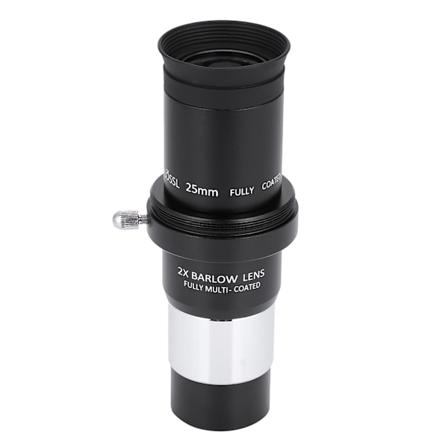 1,25" Plossl Teleskop Okularsett 4/10/25mm 2X Barlow Linse Kit for Astronomi"