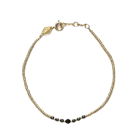 Anni Lu Bead & Gem Bracelet Armband Dam Svart ONESIZE