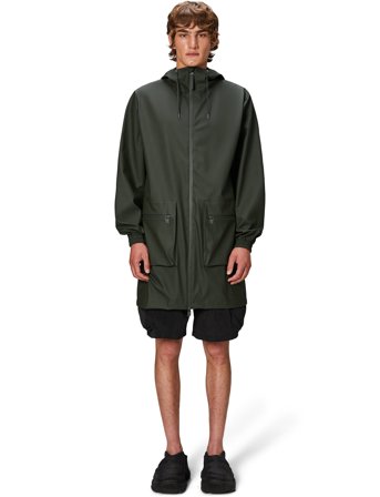 Rains Cargo Long Jacket W3 - Green - M
