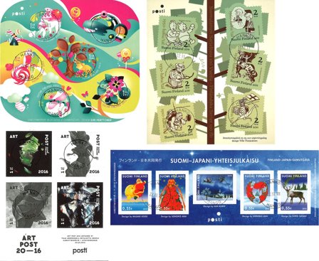 Finland - LAPE BL64 + BL70 + BL78+ BL92 - 4 miniark - Stemplet