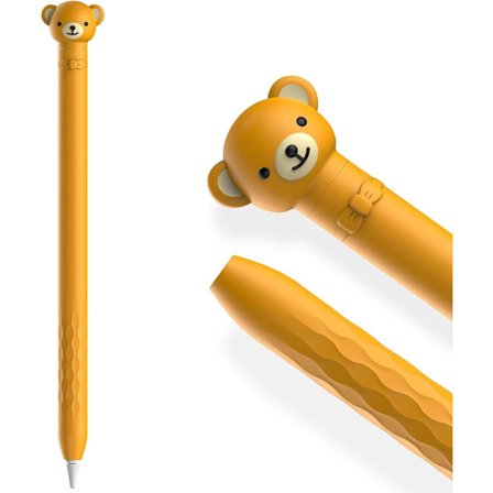 Etui til Apple Pencil 1. generation, sød tegneserie blød silikone sleeve cover tilbehør med Apple Pencil 1. generation