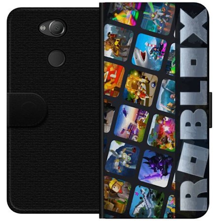 Sony Xperia XA2 Tegnebogsetui Roblox farverigt kollage med populære figurer og spiluniverser samlet i et livligt, legende og energisk design fyldt me