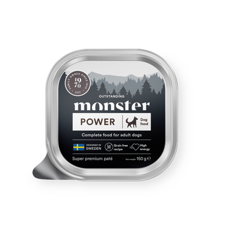 Monster Pet Food - Dog Power-patébrett 150 g - Hund - Hundefôr & hundemat - Våtfôr & våtmat - ZOO.no