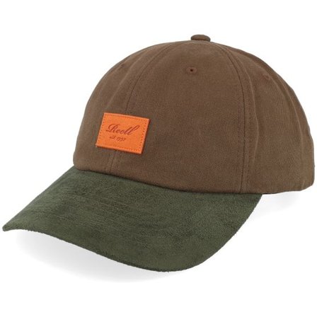 Reell - Brun unconstructed Keps - Arc Suede Cap Smoke Brown/Green Dad Cap @ Hatstore