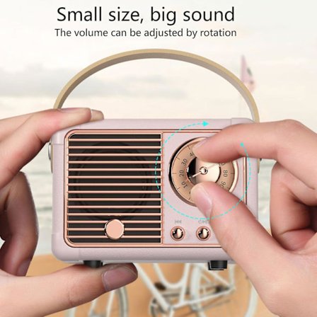 Hm11 Portable Music Player Mini Retro Rechargeable Speaker Radio Outdo