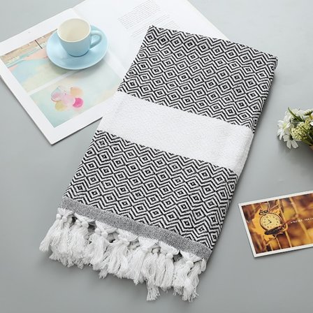 Hamam Handduk Bastuhantduk Strandhandduk Bastuhantduk 100% Bomull Badhandduk Stor 180 x 100 cm Orientaliska Dekorativa Filtar Boho Bastu Yoga Diamant