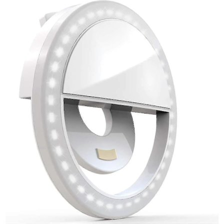 Clip-on Selfie Ring Light [uppladdningsbart batteri] med 36 LED