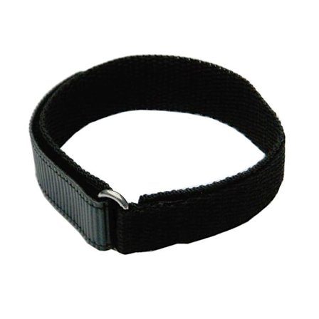 Kardborreband 12/18/20 mm, med spänne, svart