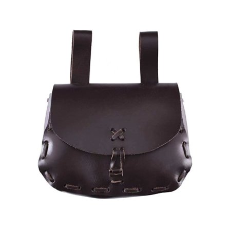 PU Lær Middelalder Preget Veske Viking Belte Myntpung Burgunder Svart