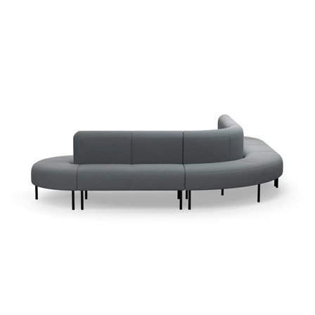 Sofa VARIETY, L-form, stof Pod CS, sølvgrå