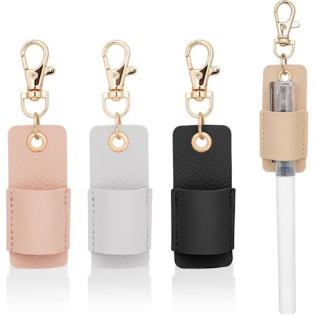 4-pakning Pennholder med Klyper, Bærbar Vegansk Lær Penneholderløkke, Penneholderklype for Signatur, Fyllepenn, Kulepenn, Markeringspenner