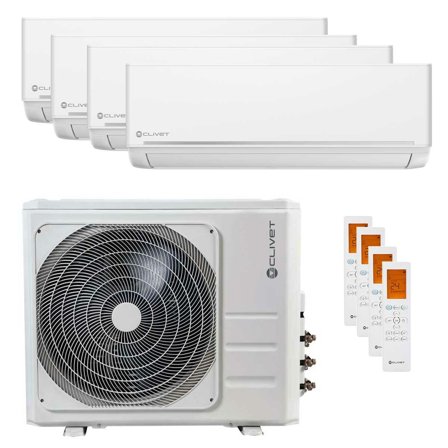 Condizionatore Clivet EZCool quadri split 12000+12000+12000+12000 BTU inverter A++ unità esterna 10.5 kW
