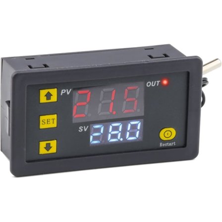 20A 12V Digital Termostat - Digital Temperaturregulator for Oppvarming og Kjøling - Termometer Instrument