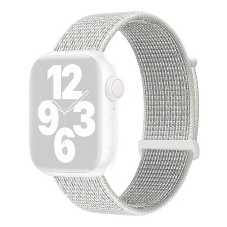 KALEBOL Nylon Watch Band Apple Watch Series 10 46mm Håndledsrem - Reflekterende Hvid