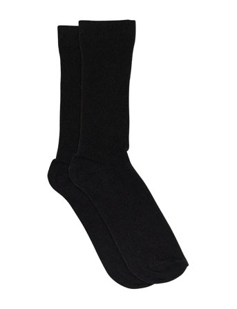 mp Denmark Fine Cotton Rib Socks - Black - 37/39