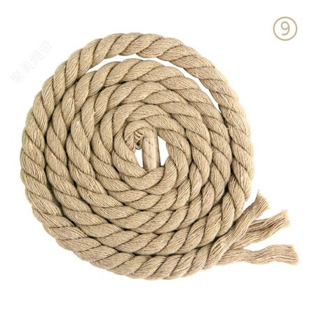 8 mm x 20 m 3-säikeinen punottu puuvillaköysi askarteluun, neulomiseen ja lankaan