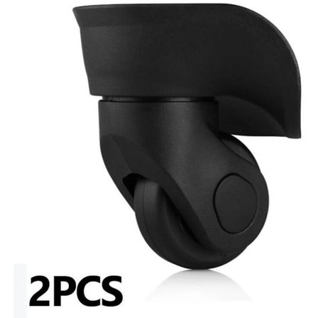 Yleiskäyttöiset kestävät matkalaukun pyörät, monisuuntaiset hiljaiset kumiset korjauspyörät matkalaukkuun (2 kpl), pieni ja musta_yu