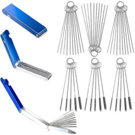 Carburator Jet Cleaner Sæt Brænder Spids Cleaner Til Rengøring Motorcykel Atv Knallert Utv Svejser Carb Motorsav Spraypistoler Brænder Spidser(9 Sæt)