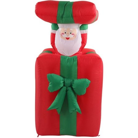 Perfekt Julklapp, Uppblåsbar Jultomte med Snabb Självuppblåsning, Stabila Förstärkta Komponenter för Utomhusdekoration, Vattentät