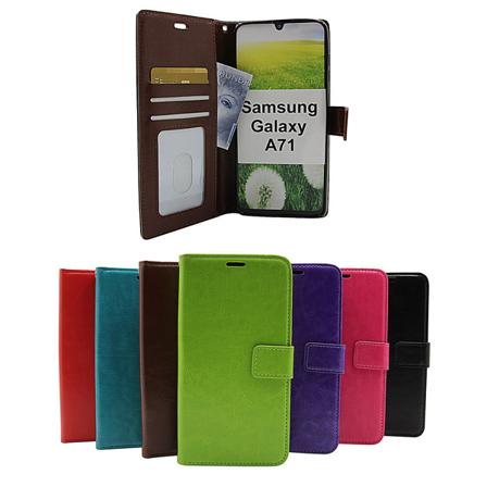 Crazy Horse Wallet Samsung Galaxy A71 (A715F/DS) Grön