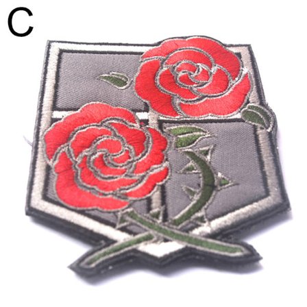 Attack On Titan Survey Corps -symboli -paikka Anime Cosplay -paikka Broderi -varsimerkki C