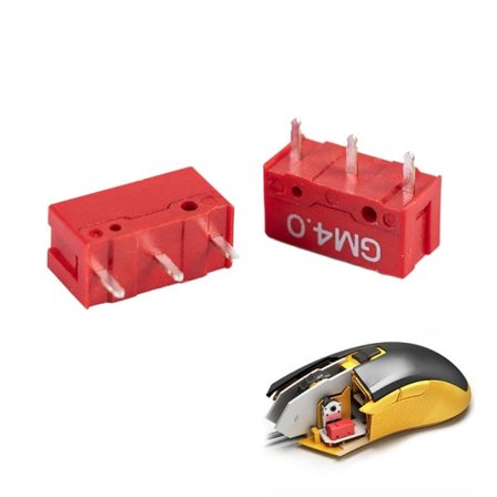 2 stk. Kailh GM4.0 Mus Mikro Switch 60 Million Klik Levetid Computermusknap