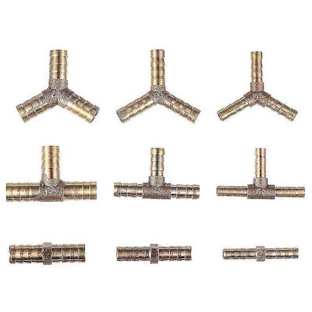 9 stk. Rør Gasdyse Gasrør Naturgas Samling Holdbare Kobberdyse Fittings