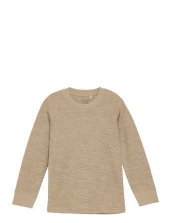 CeLaVi Blouse Ls - Solid - Beige - 130
