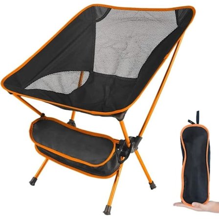 Kokoontaitettava retkeilytuoli, erittäin kevyt, kannettava repputuoli, kestävä 135 kg:n kantavuus, ulkotuolit kantolaukulla retkeilyyn, puutarhaan