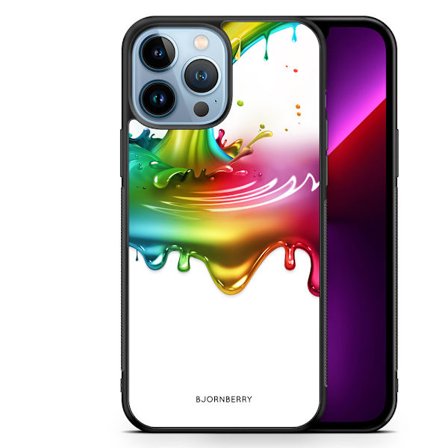 Bjornberry Skal iPhone 13 Pro Max - Regnbågs Splash