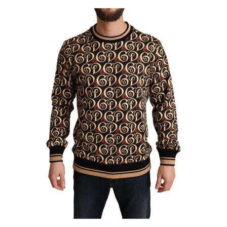 Dolce & Gabbana Crewneck Pullover Sweater Sort, Herre, Størrelse: M
