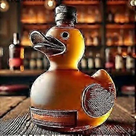 Sjov Whiskey Karaffel, Sjov Whiskey And Flaske, Rødvin Karaffel, Unik Beholder til Scotch Whiskey, Whiskey Vandkande 10*7.6cm Wi Brown