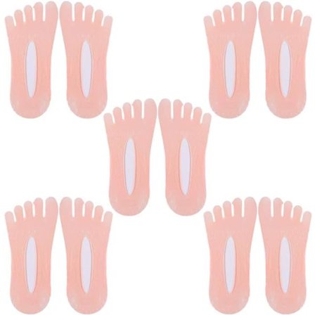 Rosa farge - 5 par kvinners fem-tå sokker - Ortopedisk kompresjon