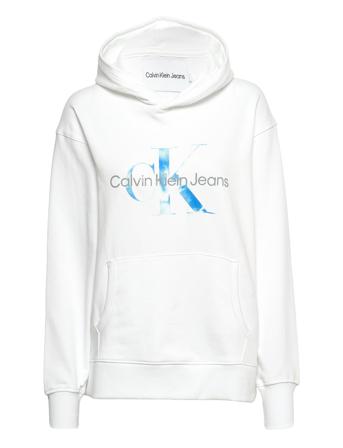 Aqua Monogram Hoodie Huppari Valkoinen Calvin Klein Jeans