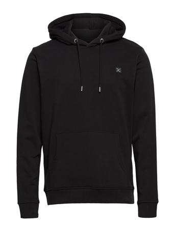 Basic Organic Hood Hoodie Trøje Sort Clean Cut Copenhagen