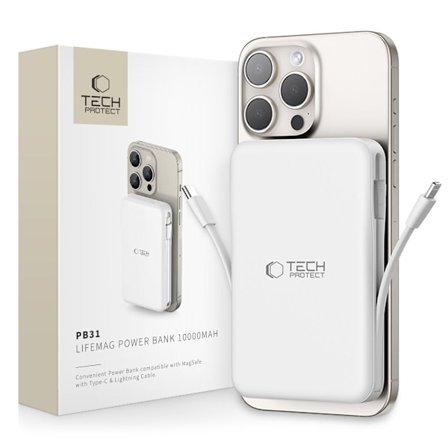 TECH-PROTECT PB31 LIFEMAG MAGSAFE POWER BANK 10000MAH HVID