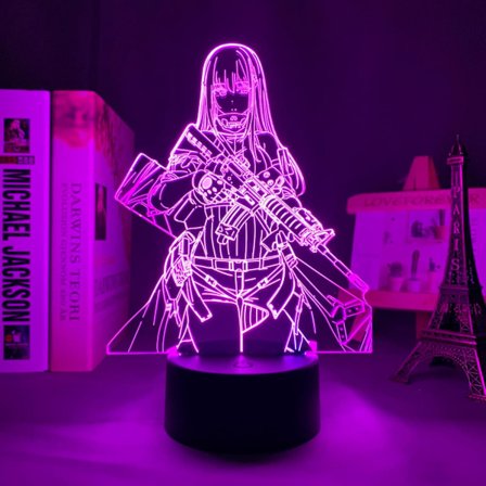 Anime LED-lampa Flickor Frontlinjen Avatar Profil M4a1 för Barnrumsdekoration Nattlampa Födelsedagspresent Bord 3D-lampa Spel