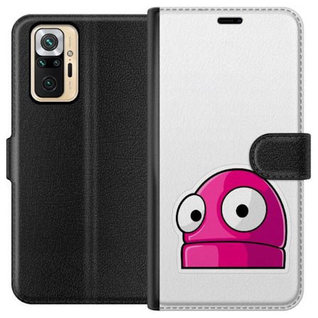 Kompatibel Tegnebogsetui til Xiaomi Xiaomi Redmi Note 10 Pro Rosa tegneseriefigur med store øjne i legende og humoristisk stil