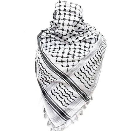 Palestinensertørklæde, Keffiyeh, Arafat Hatta, rød med kvaster, Shemagh Keffiyeh Arabisk hundetandsmønster