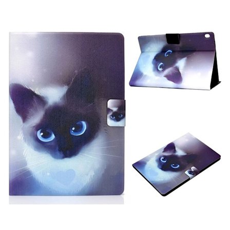 Lenovo Tab M10 läderfodral med mönsterutskrift - Katt