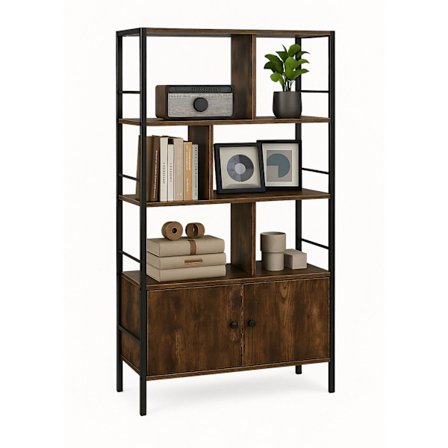 Bokhylla med förvaringsenhet – 3 hyllor, underskåp