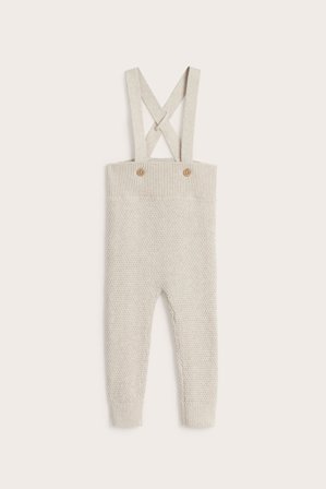 Newbie | Strikket selebukse | Melert beige