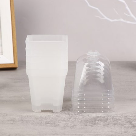 5st fyrkantig liten blomkruka med fuktkupol lings ing krukor