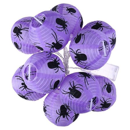 LED Halloween hängande hopfällbar lykta fe-ljus för