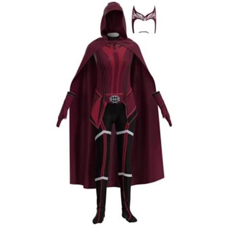 Scarlet Witch Kostym Outfit Halloween Cosplay Party Klänning - 2 2 150