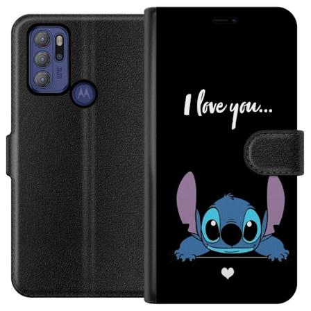 Motorola Moto G60S Tegnebogsetui Stitch Jeg Elsker Dig